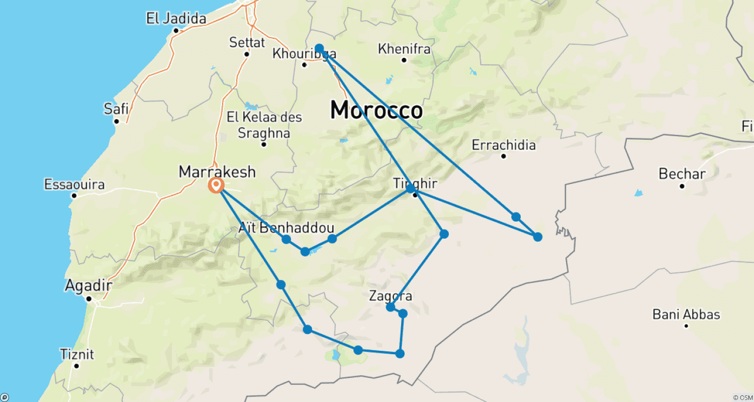 Mapa trasy: Desert Gateway Journey
