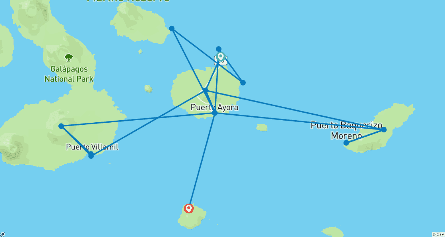 خريطة مسار Galapagos Insight