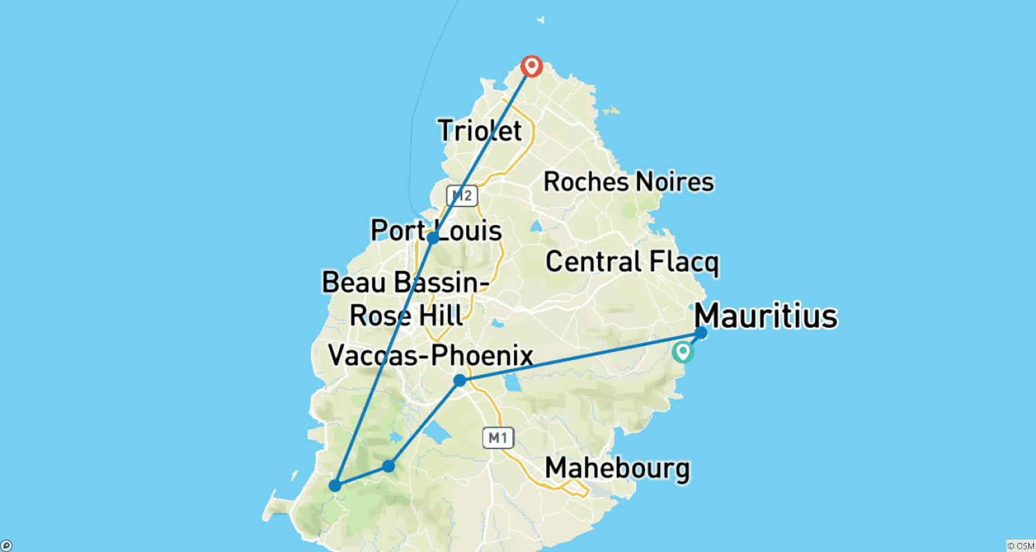 خريطة مسار Mauritius Experience 5Days /4 Nights (Comfort)