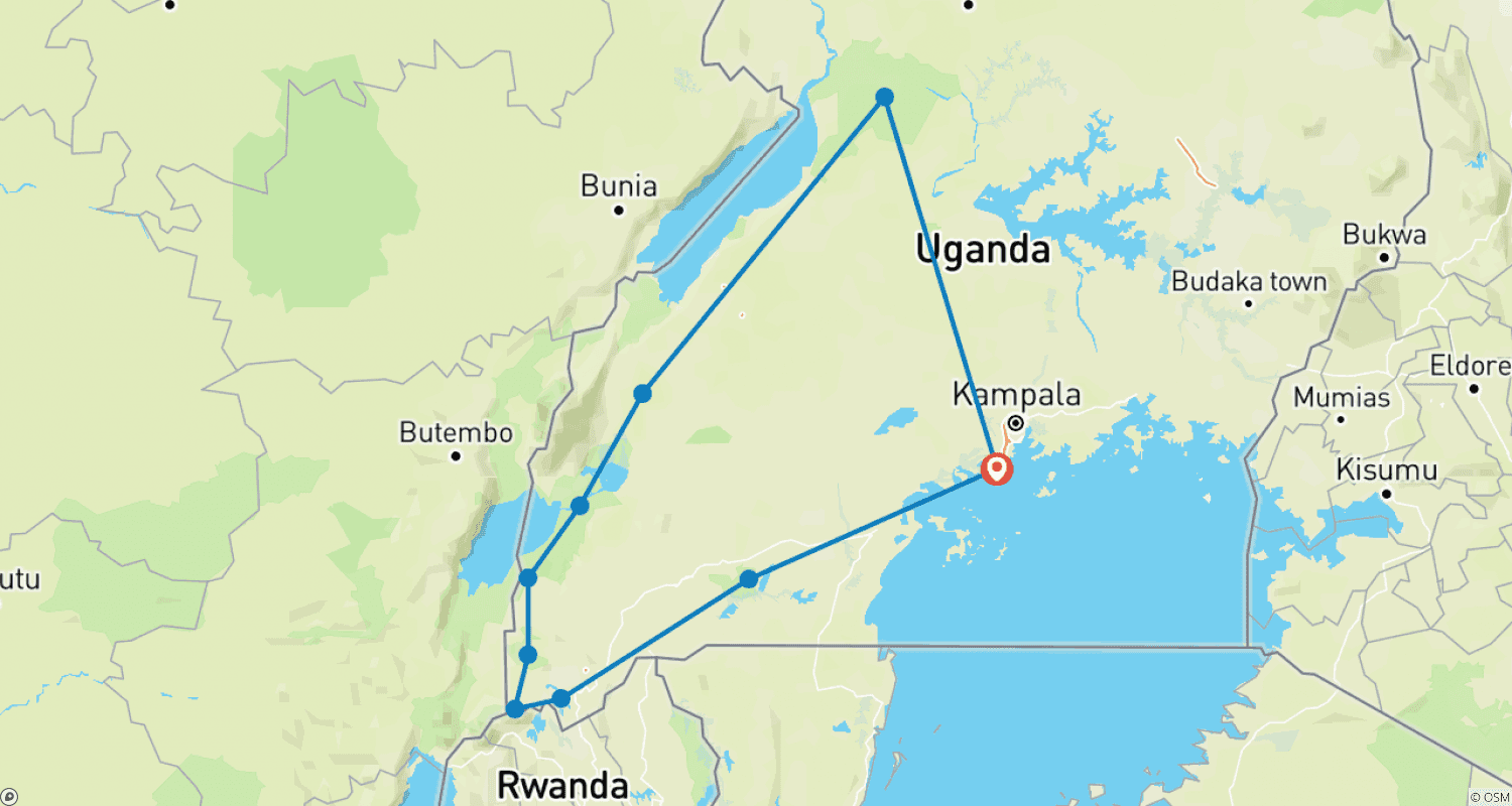 Mapa trasy: Perła Afryki