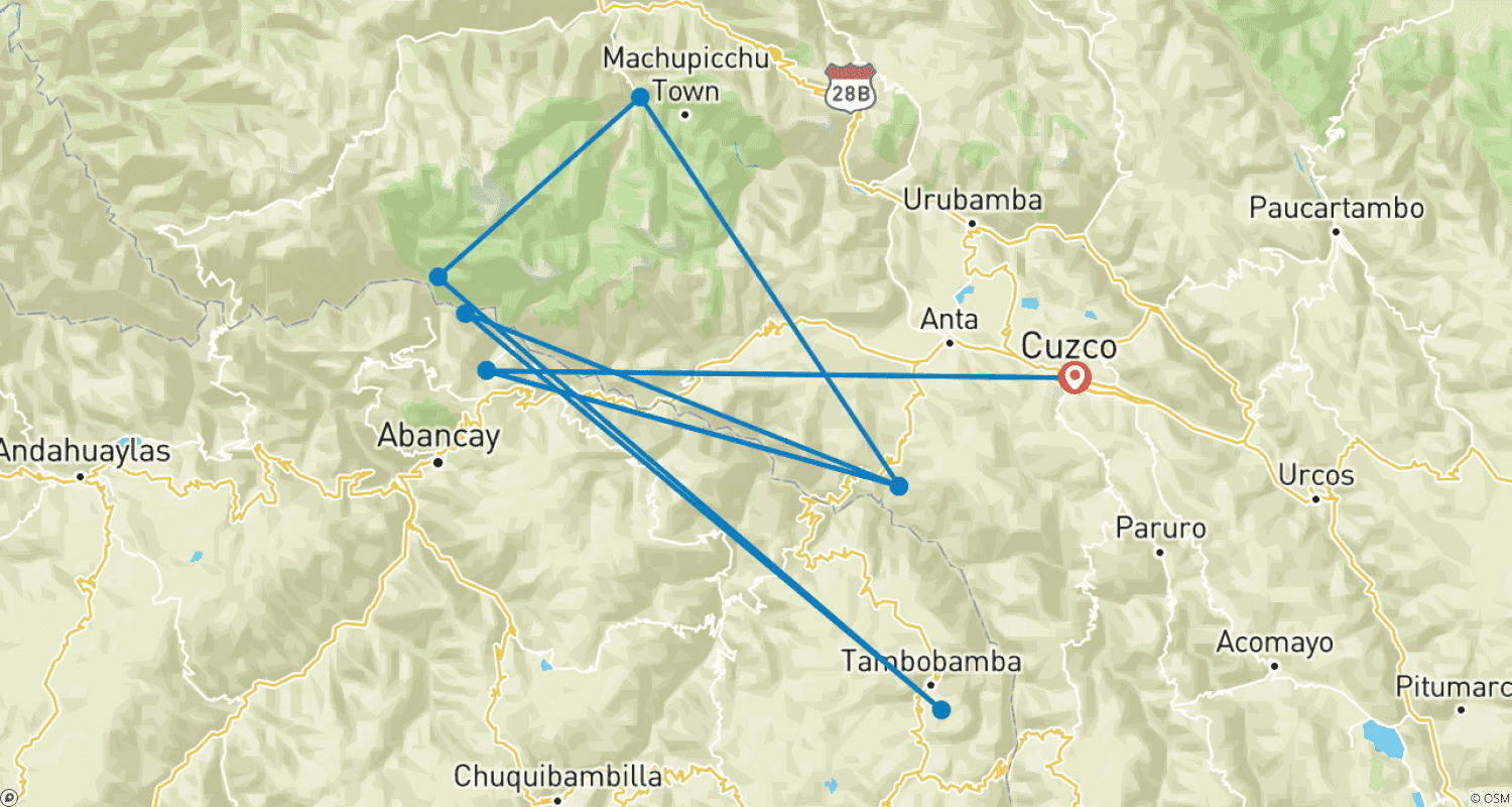 Mapa trasy: Trek Choquequirao 4D/3N