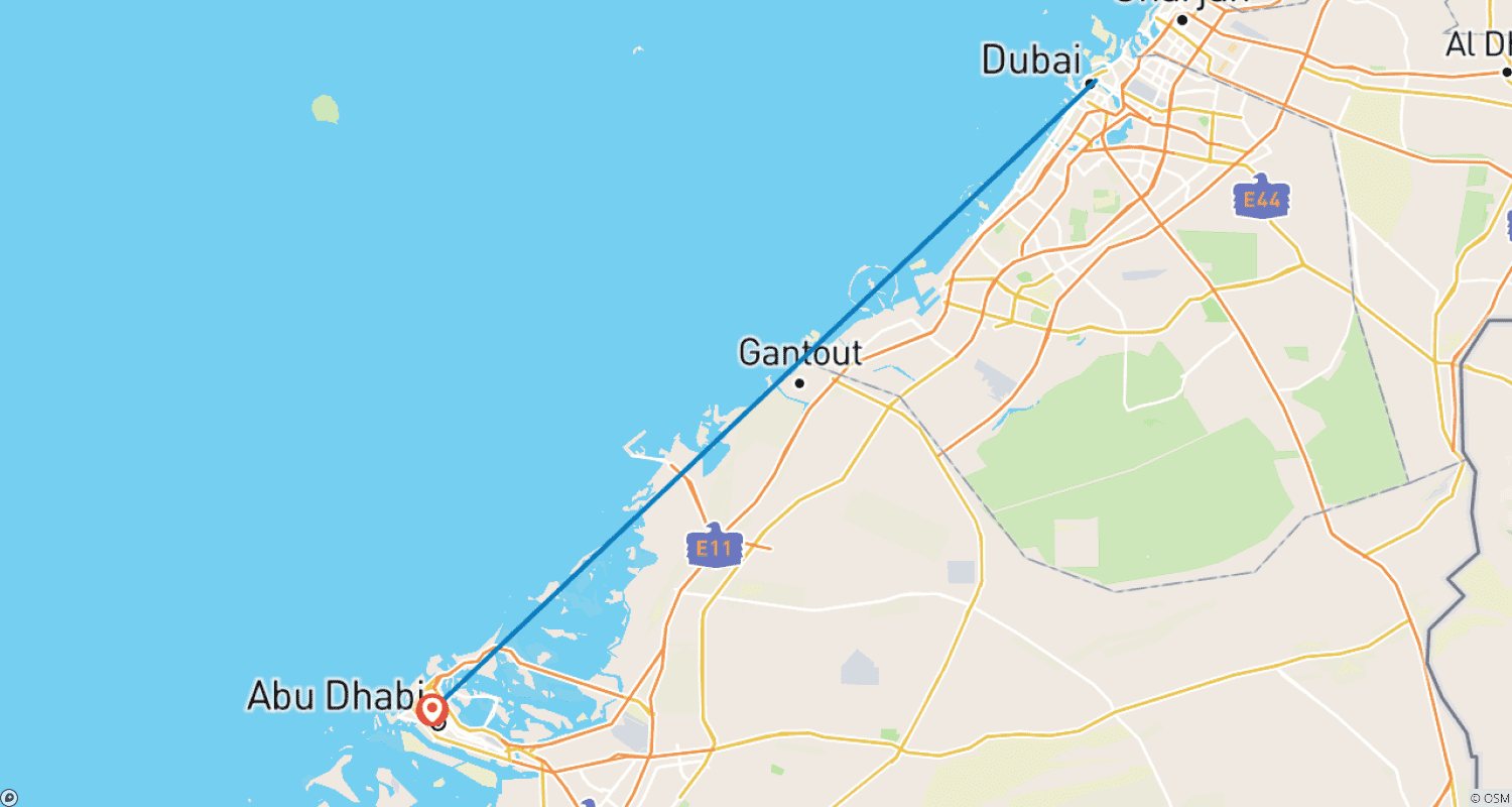 Mapa trasy: Dubajski Nowy Rok
