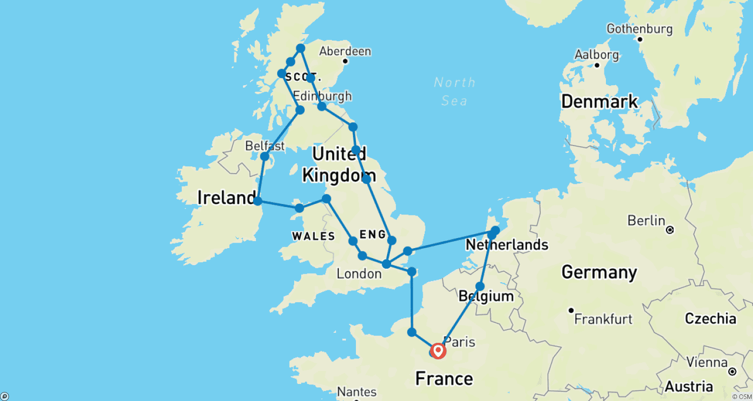 Mapa trasy: Atlantic Countries
