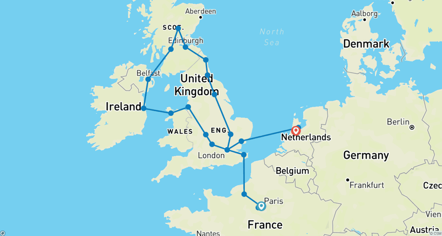 Mapa trasy: Pierścień Atlantycki