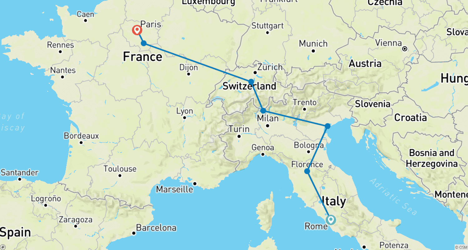 Mapa trasy: European Escape