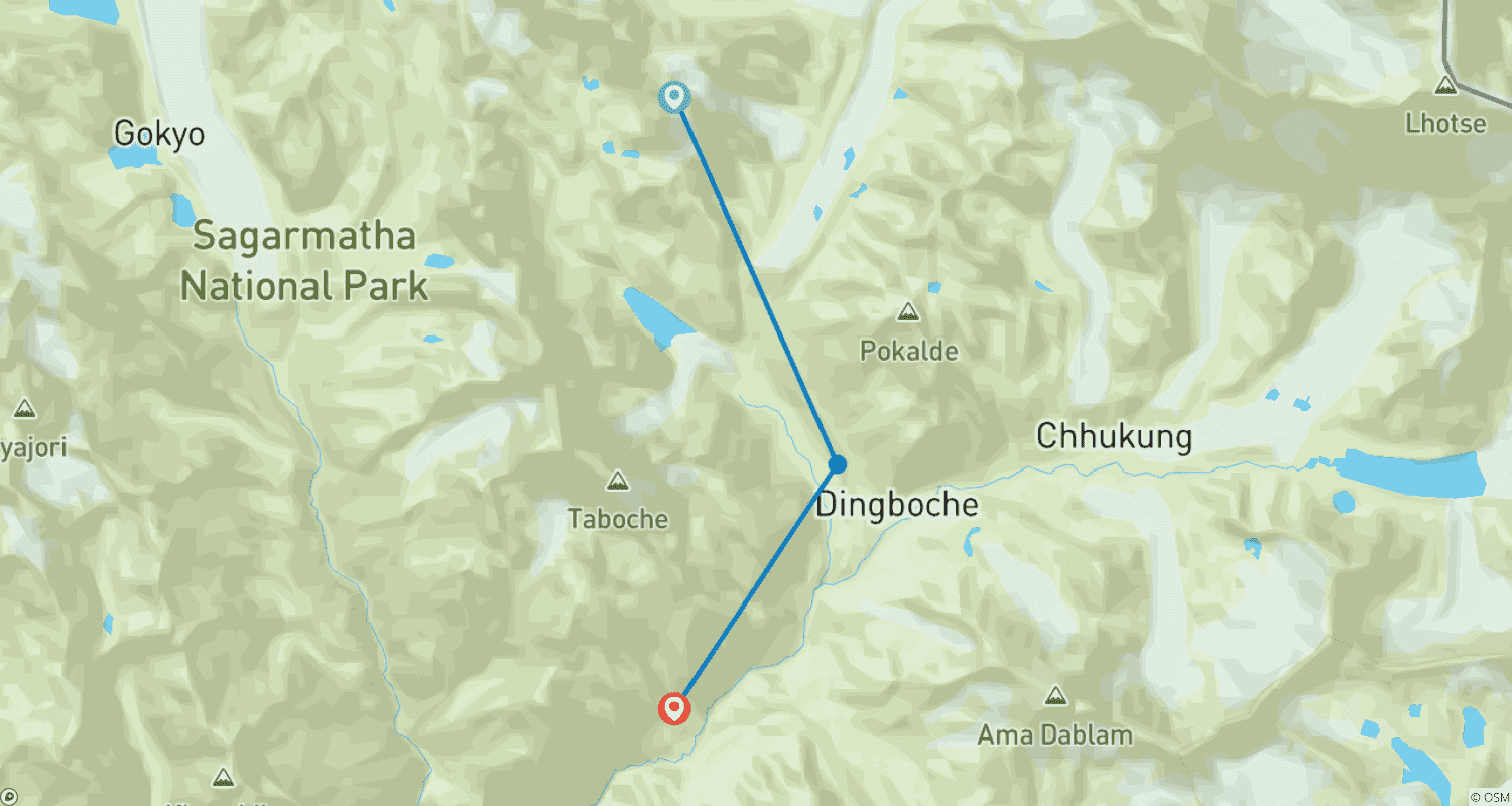 Mapa trasy: Wspinaczka na szczyt Lobuche East 6119 m (20 075 stóp) – dołącz do grupy z Lobuche