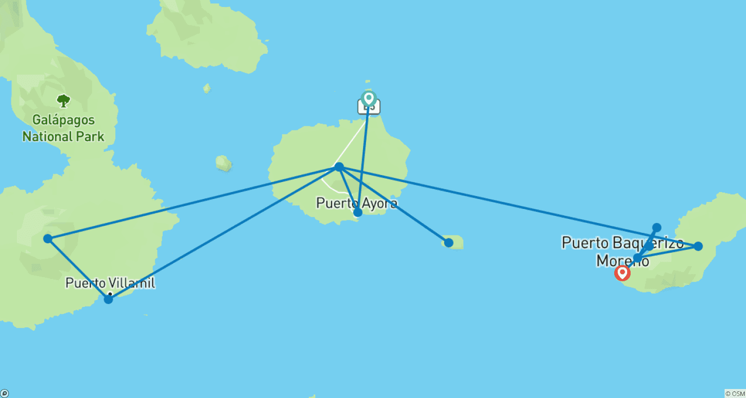 Mapa trasy: Doświadczenie na Galapagos: 7 dni