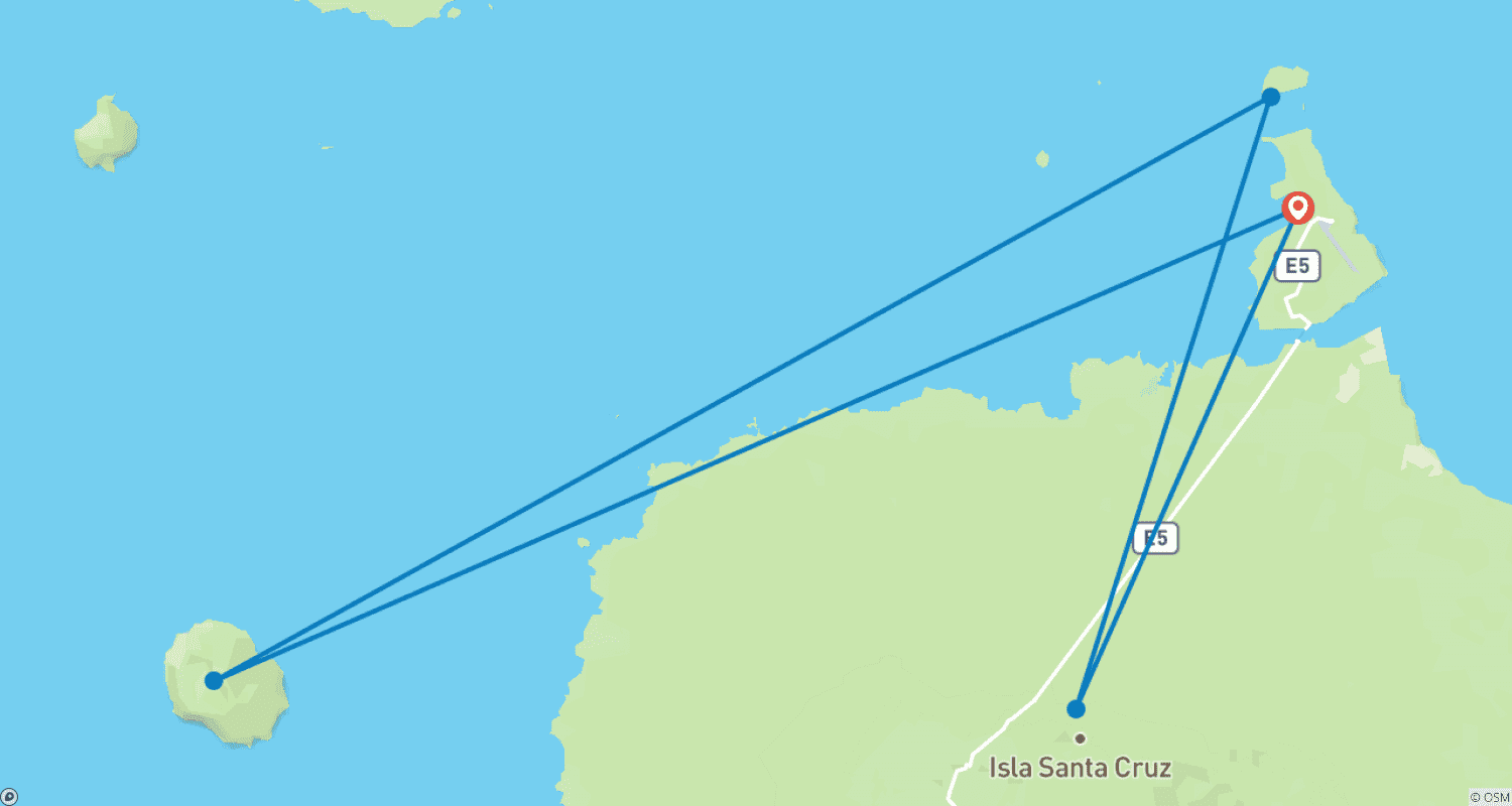 Mapa do percurso de Galapagos Scuba Dive - 5 Days