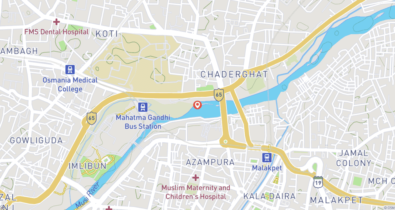 Mapa do percurso de Encanto de Hyderabad: Excursão Privada de 3 Dias Pelos Destaques da Cidade