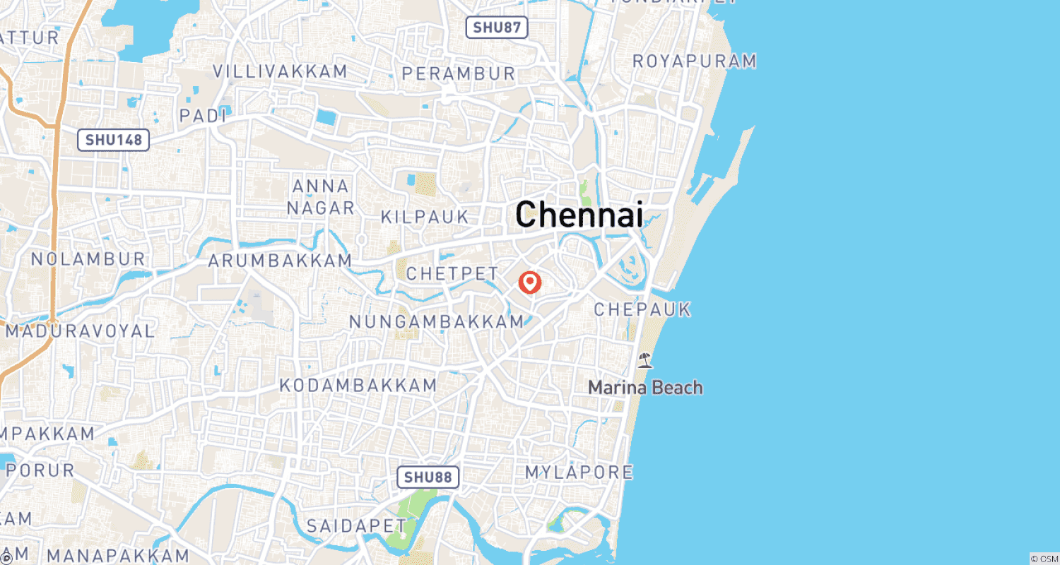 Mapa do percurso de Delícias de Chennai: Explorando o Melhor da Cidade