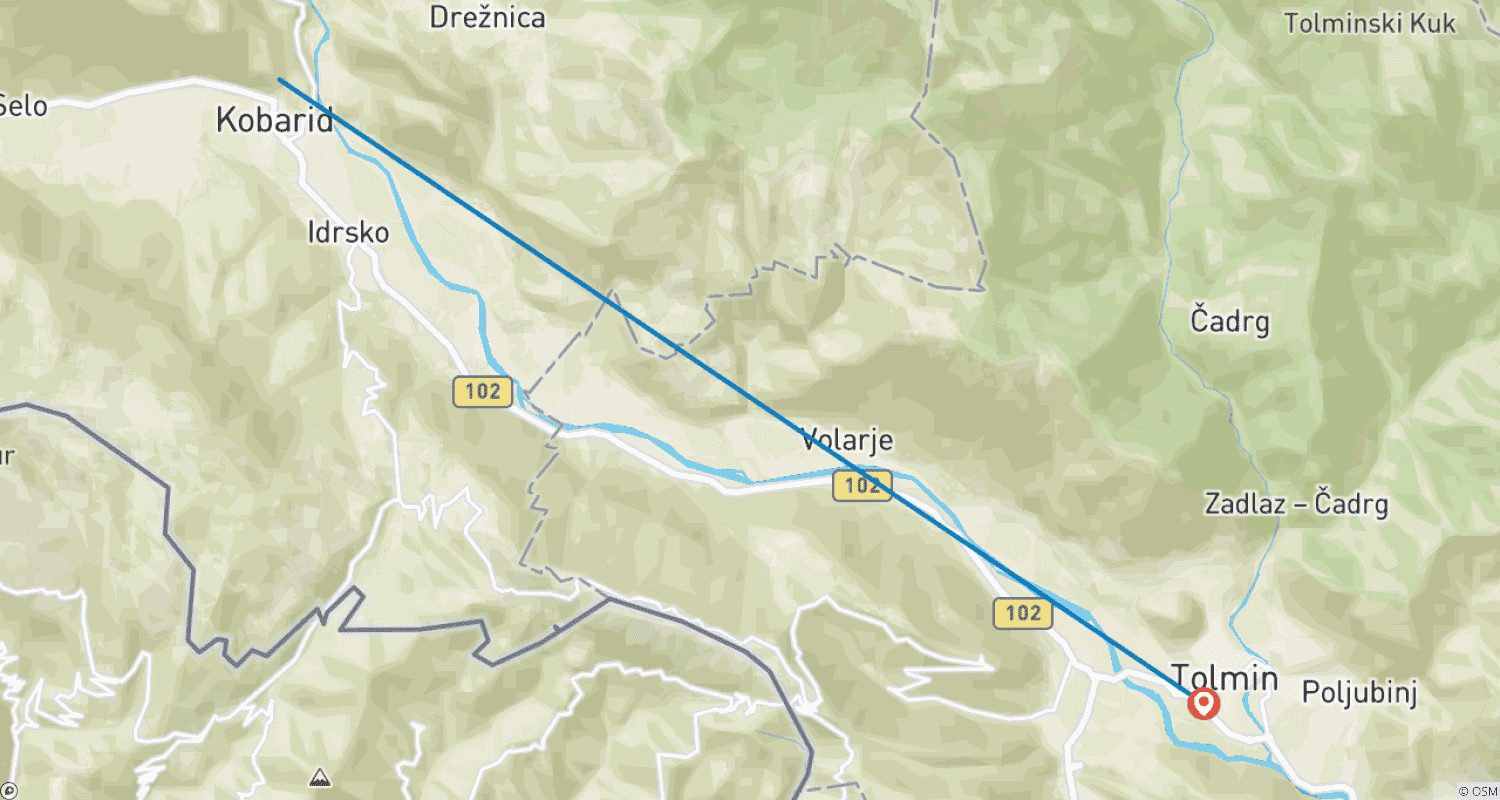 Mapa trasy: Wakacje MTB w Dolinie Soča