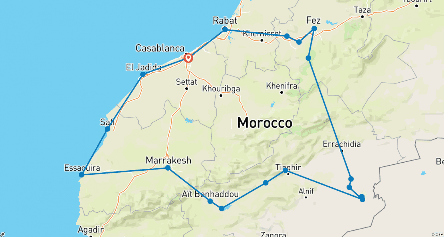 خريطة مسار المغرب الأصيل