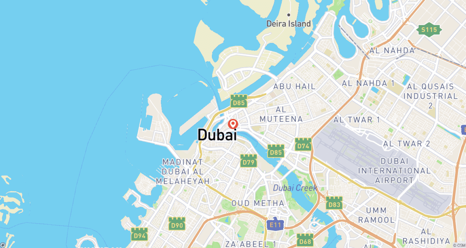 Mapa do percurso de Férias Premium em Dubai 3 Noites 4 Dias