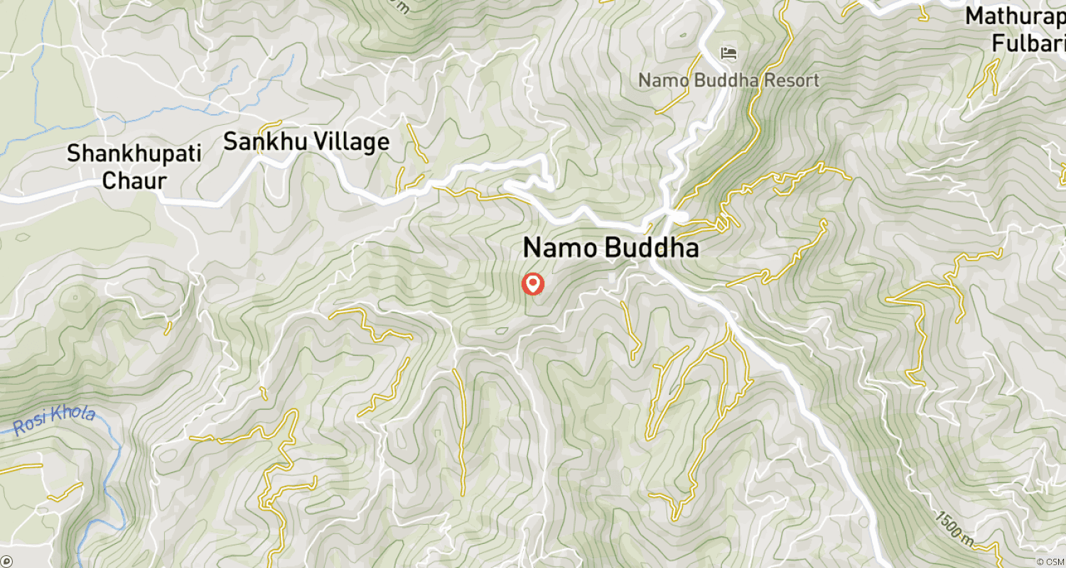 Mapa do percurso de Caminhada Namo Buddha: Visita ao Mosteiro