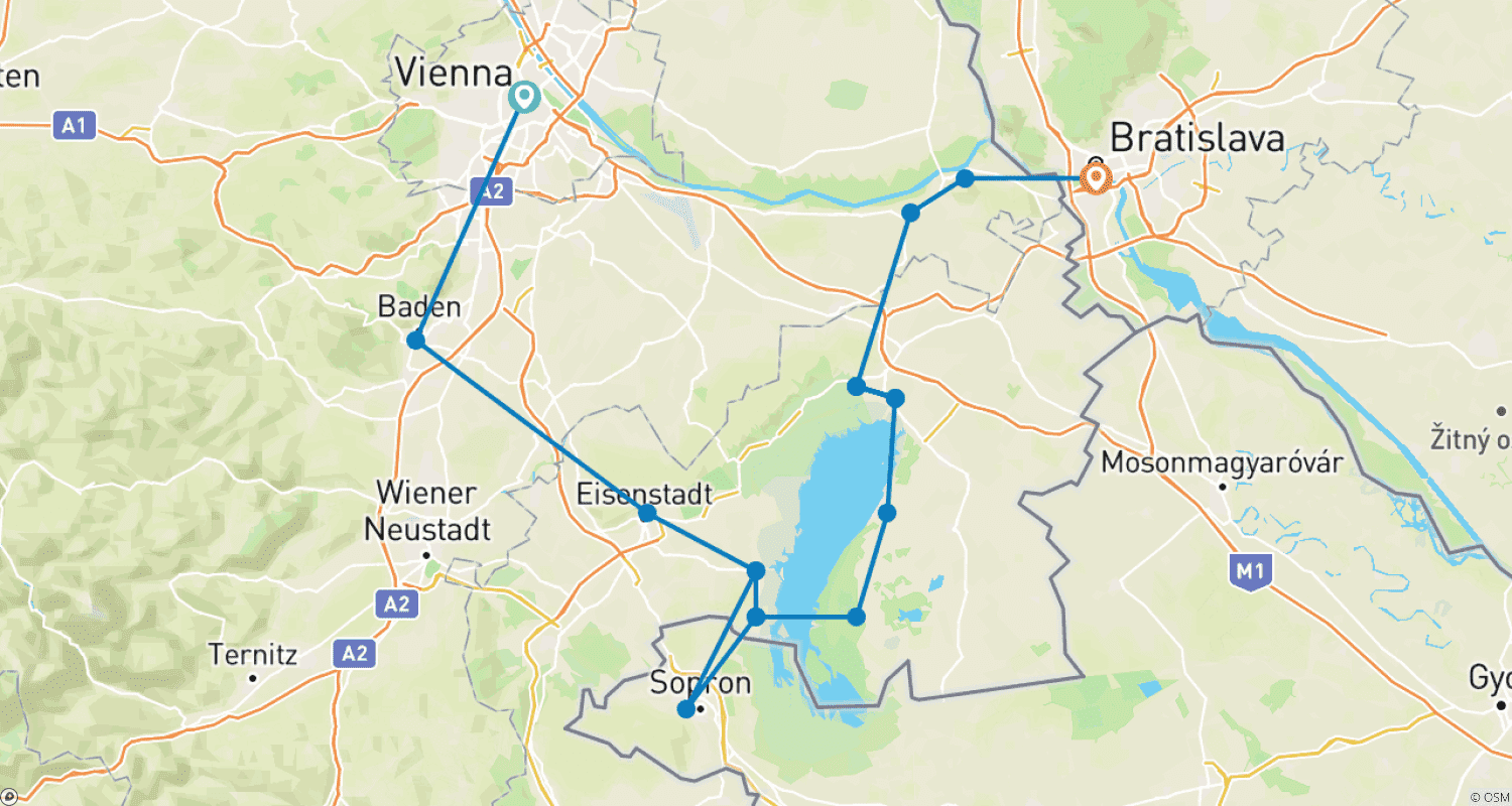 Mapa trasy: Wycieczka nad Jezioro Nezyderskie