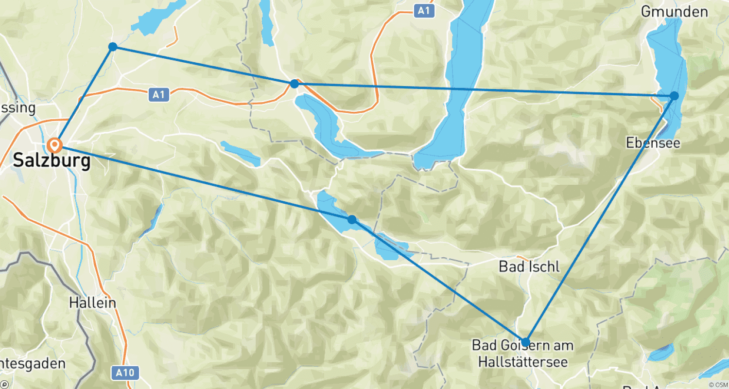 Mapa do percurso de Dez Lagos & A Noviça Rebelde 8/7