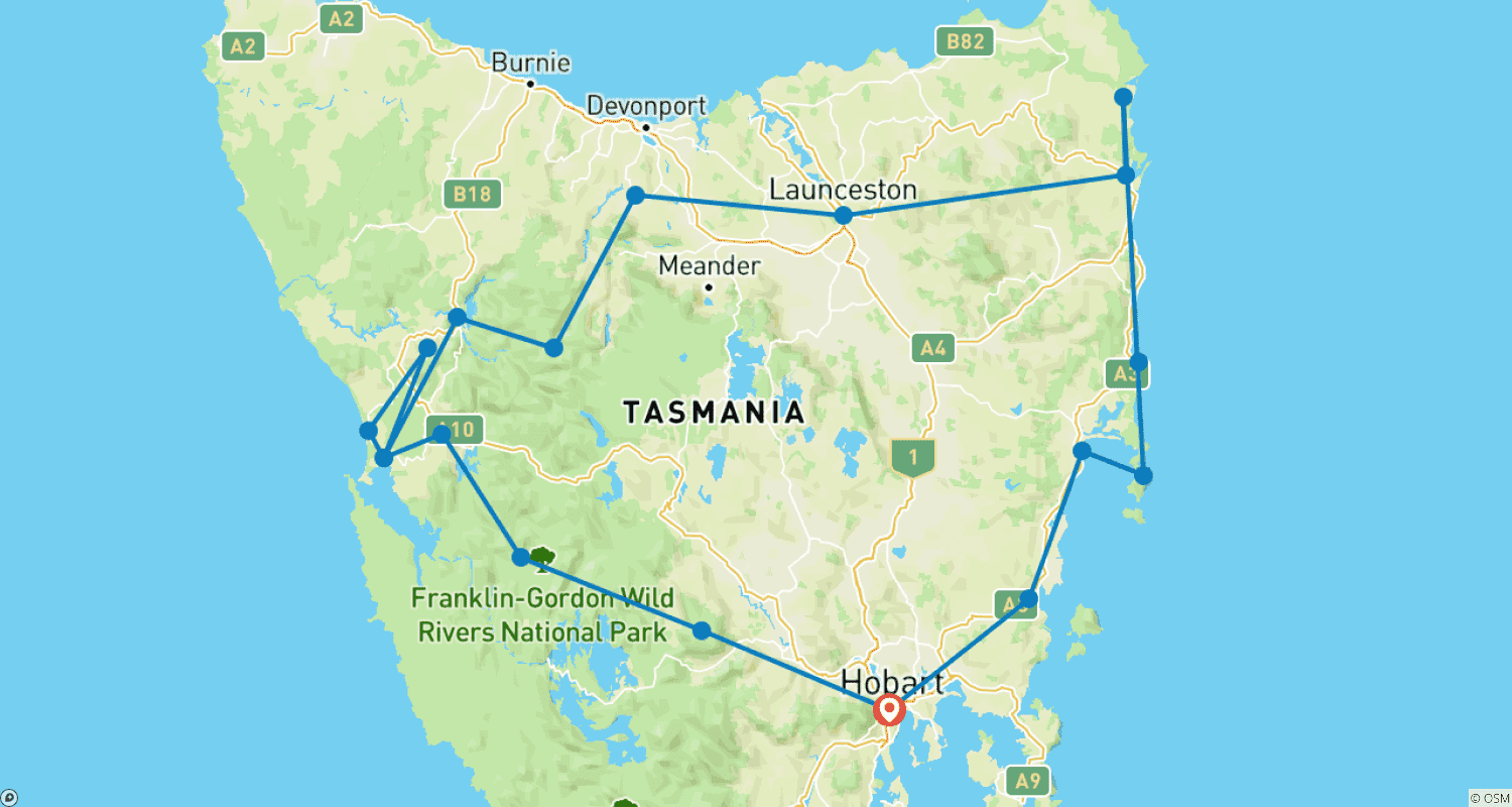 Famous 5 – 5 day Tour of Tasmania by Under Down Under Tours