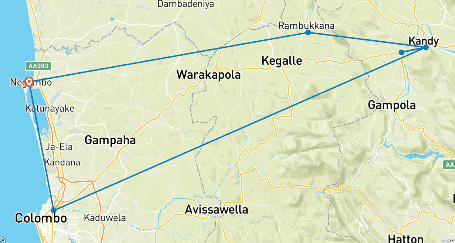 Mapa do percurso de Ilha Maravilha (3 Dias)