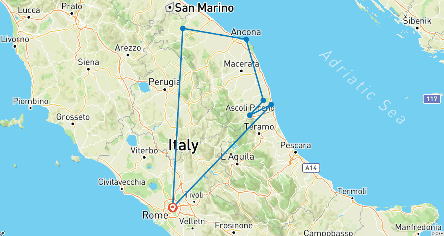 Mapa do percurso de Tour de Geocaching - seguindo a Tastutina