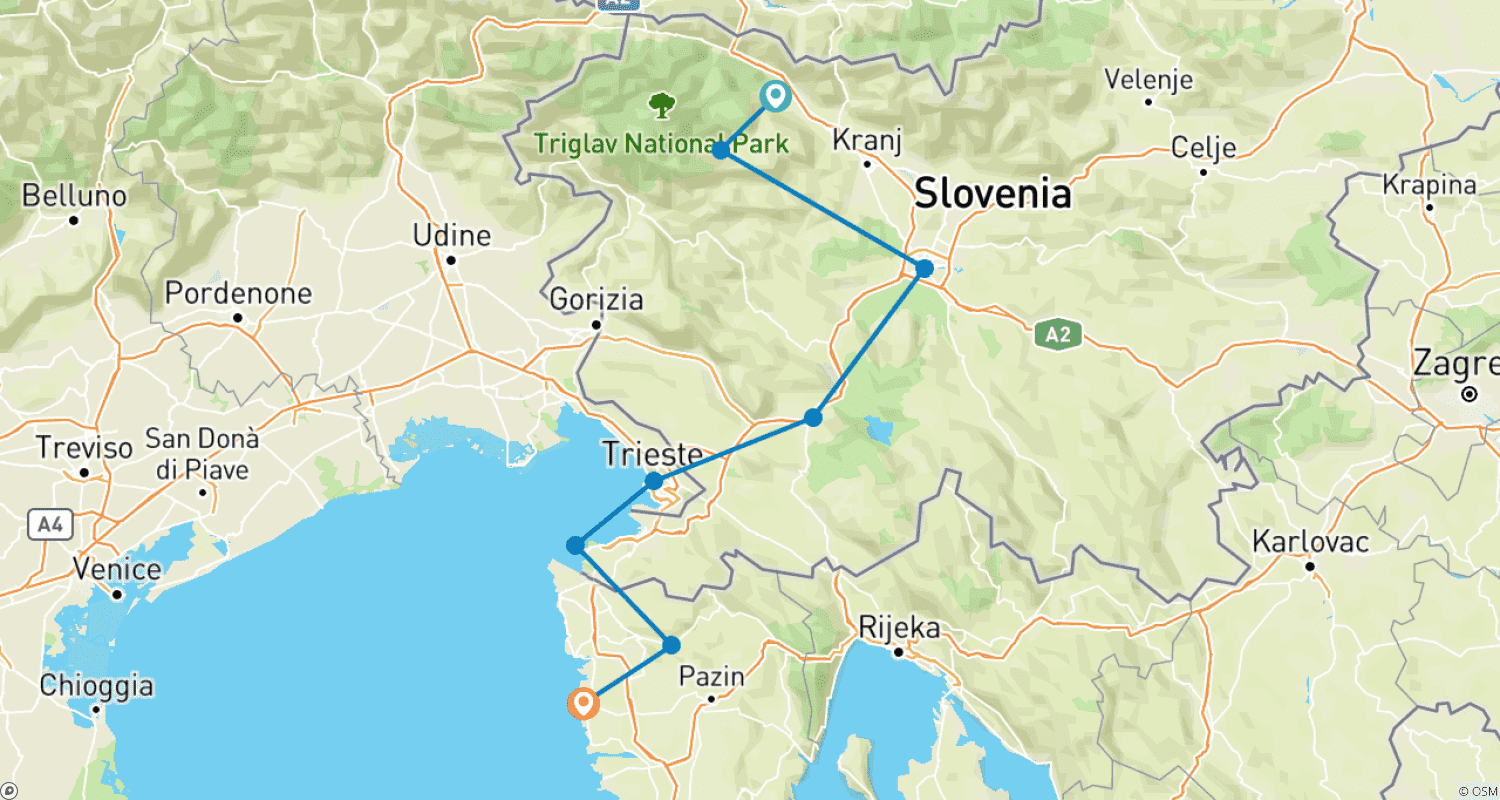 Mapa trasy: Slovenia Gravel Epic | Alps to Adriatic Gravel Grinding