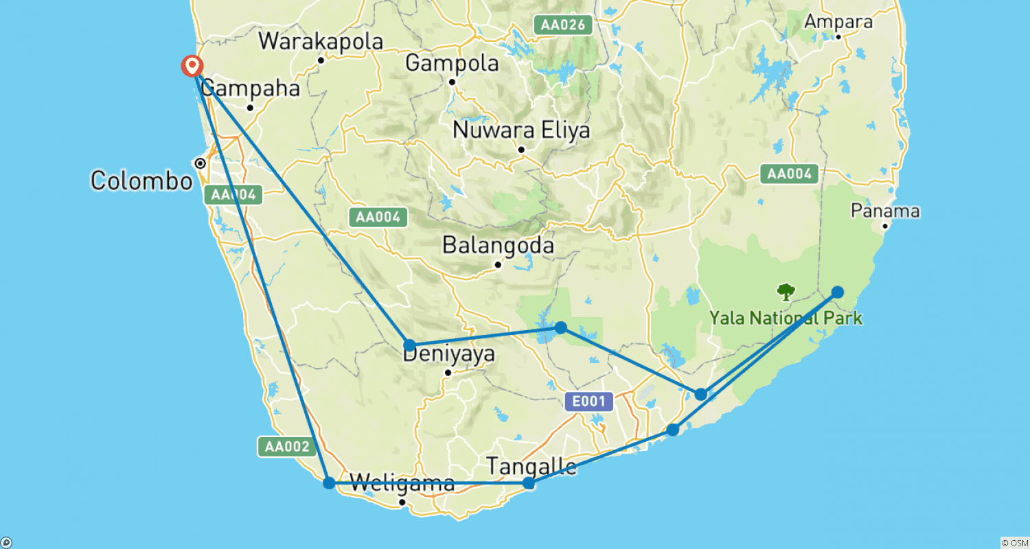 Mapa trasy: Wycieczka obserwacji ptaków - 07 dni