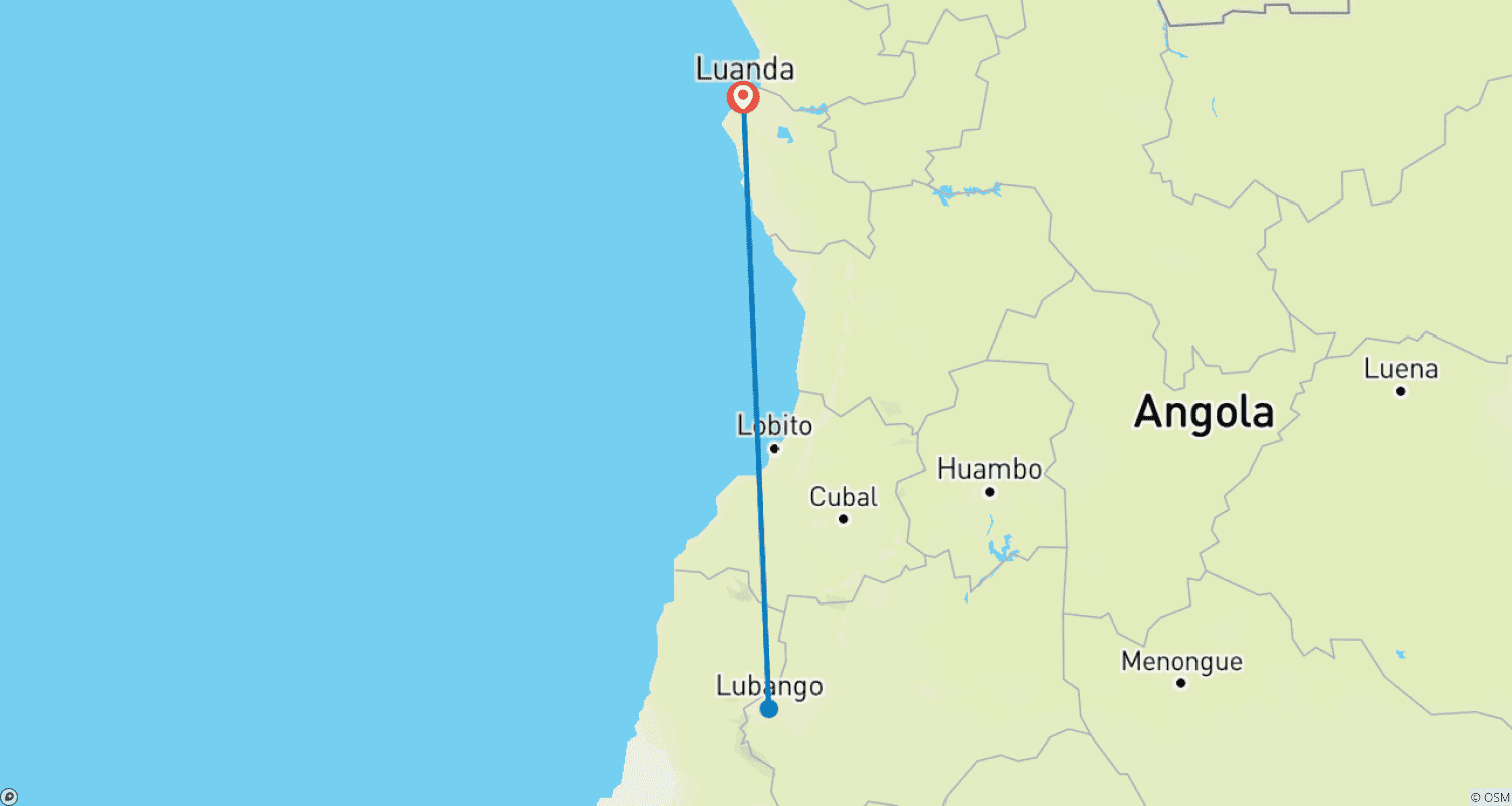 Mapa trasy: Lubango Express 4D / 3N