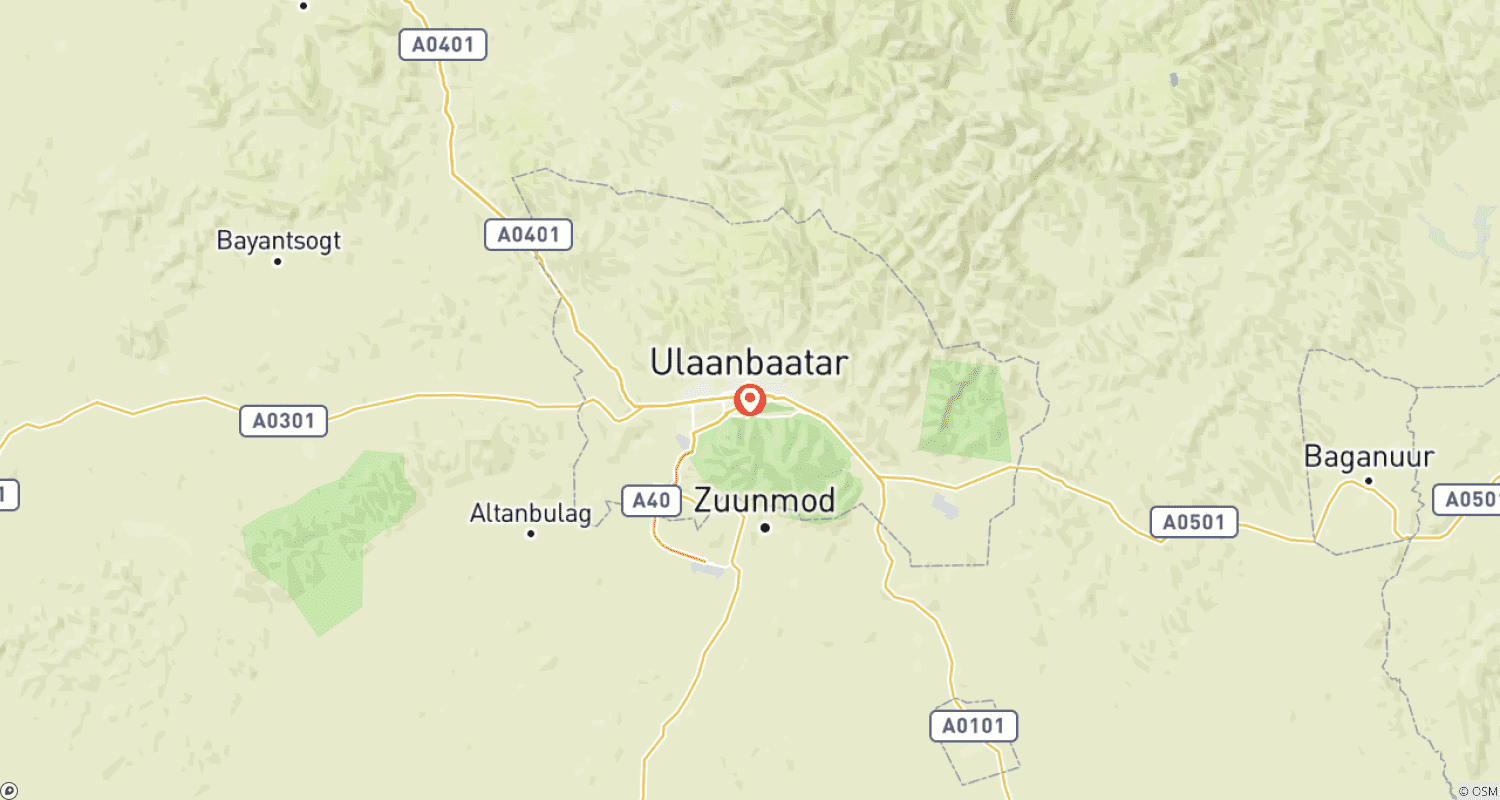 Mapa trasy: 5-dniowa spersonalizowana wycieczka na Festiwal Naadam w Mongolii, prywatny przewodnik i kierowca