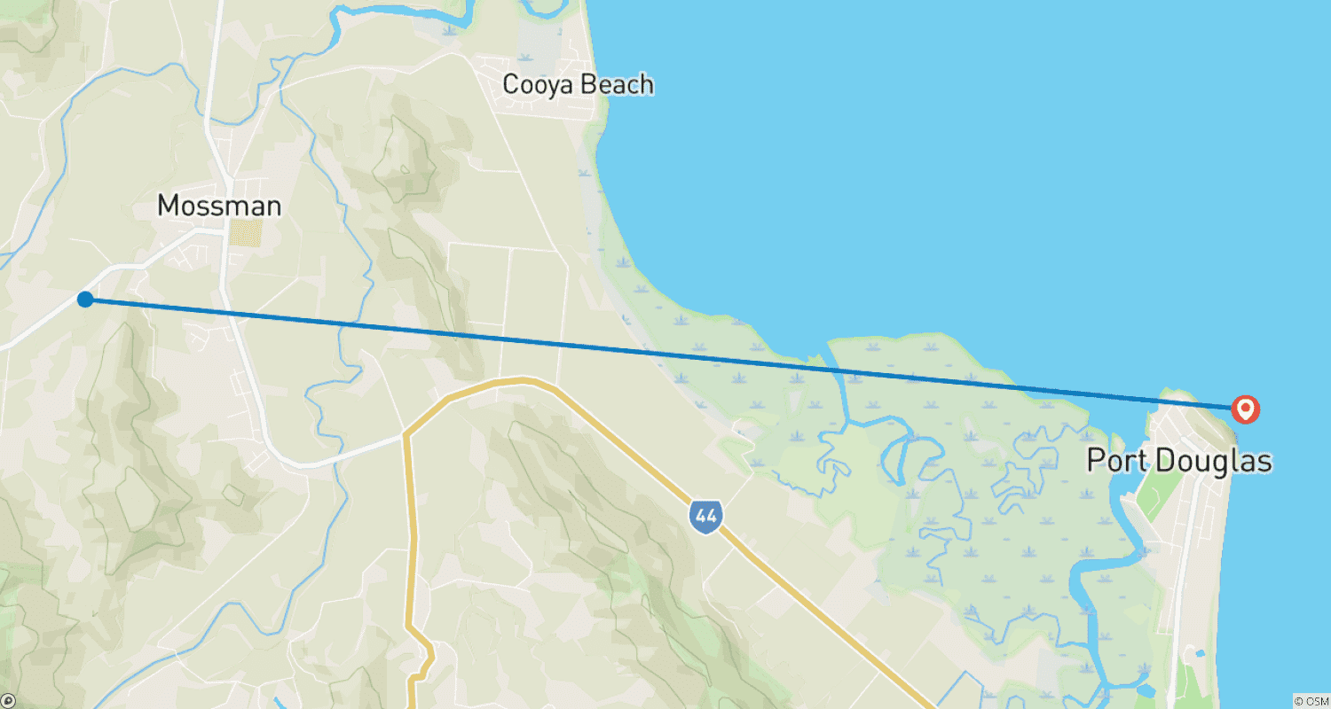 Mapa trasy: Tropikalna Rafa i Las Deszczowy (Krótki Wypad)