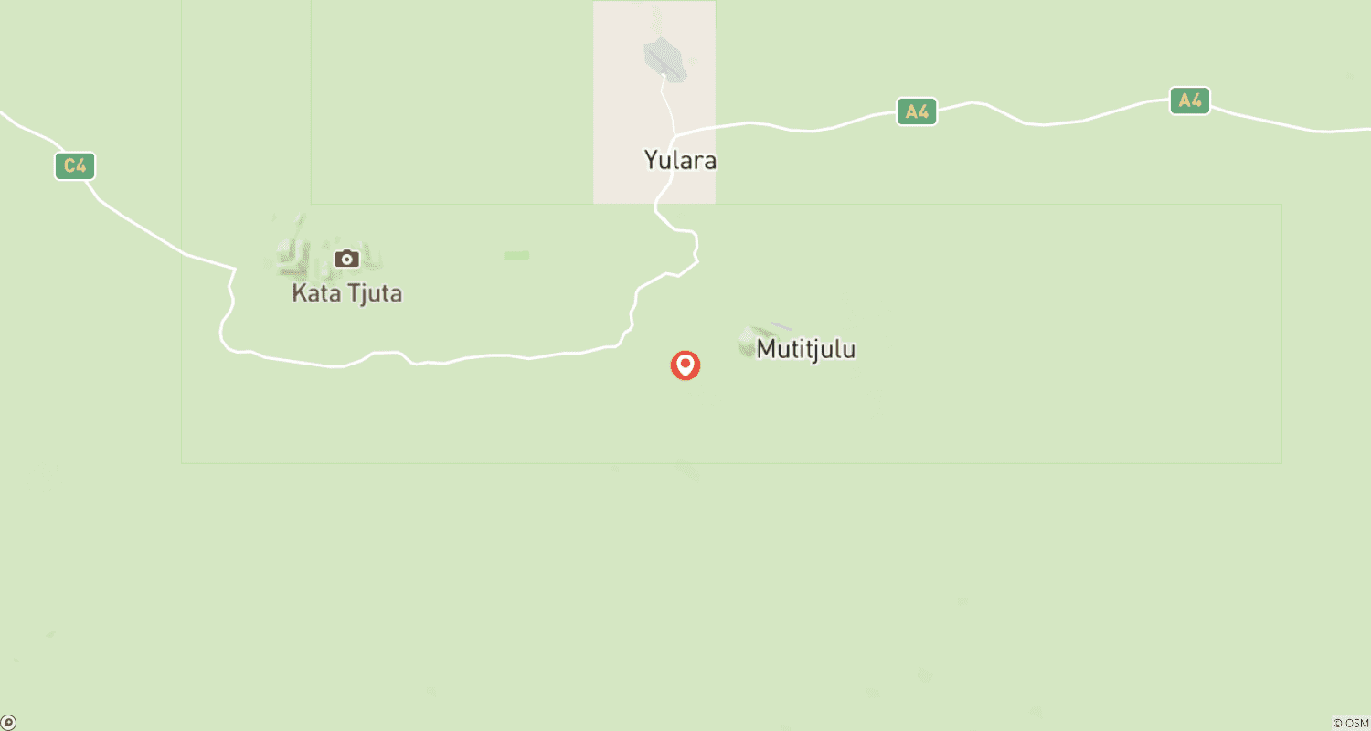 Mapa do percurso de Experiência Uluru e Kata Tjuta (Pausa Curta, 3 Dias)