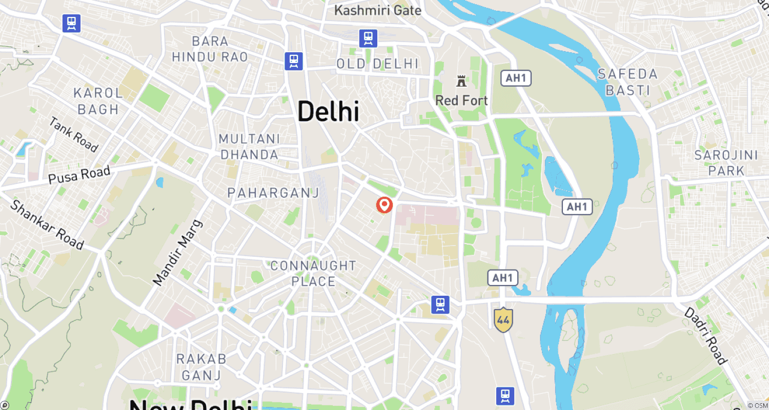 Mapa trasy: Stare Delhi: Wycieczka kulinarna z lunchem