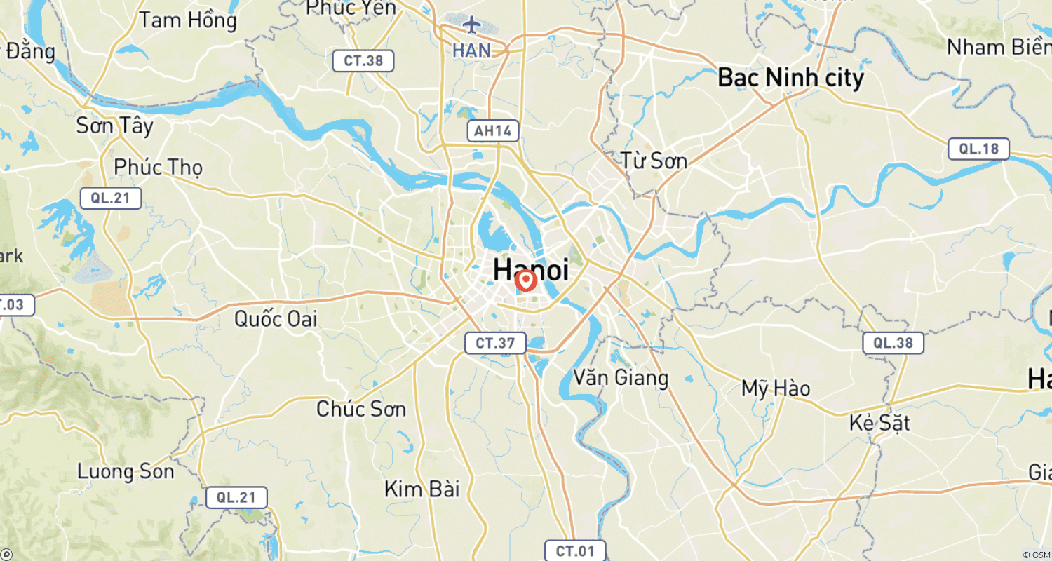 خريطة مسار Hanoi - Perfume Pagoda Full Day