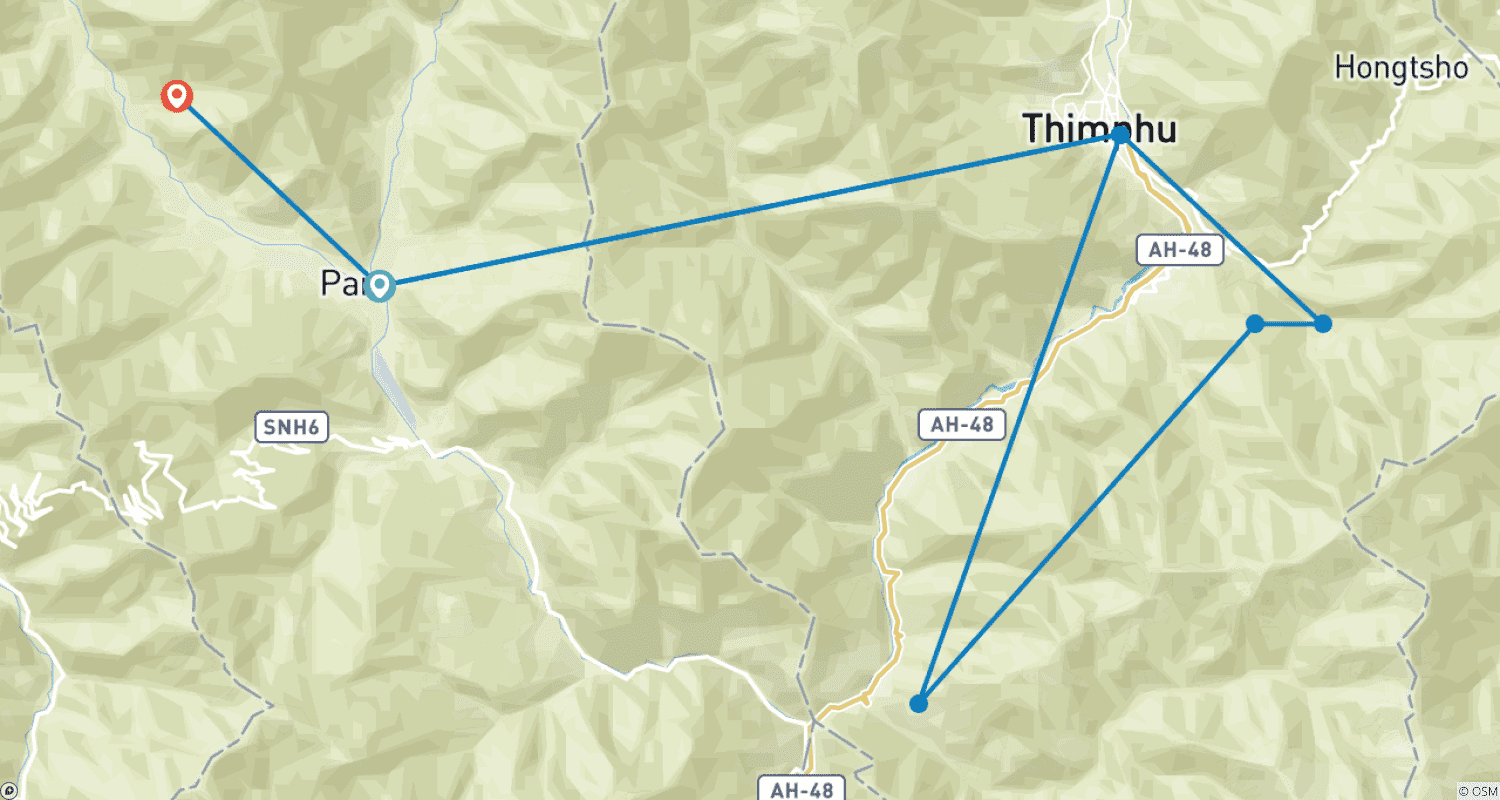 Mapa trasy: Dagala Thousand Lake Trek