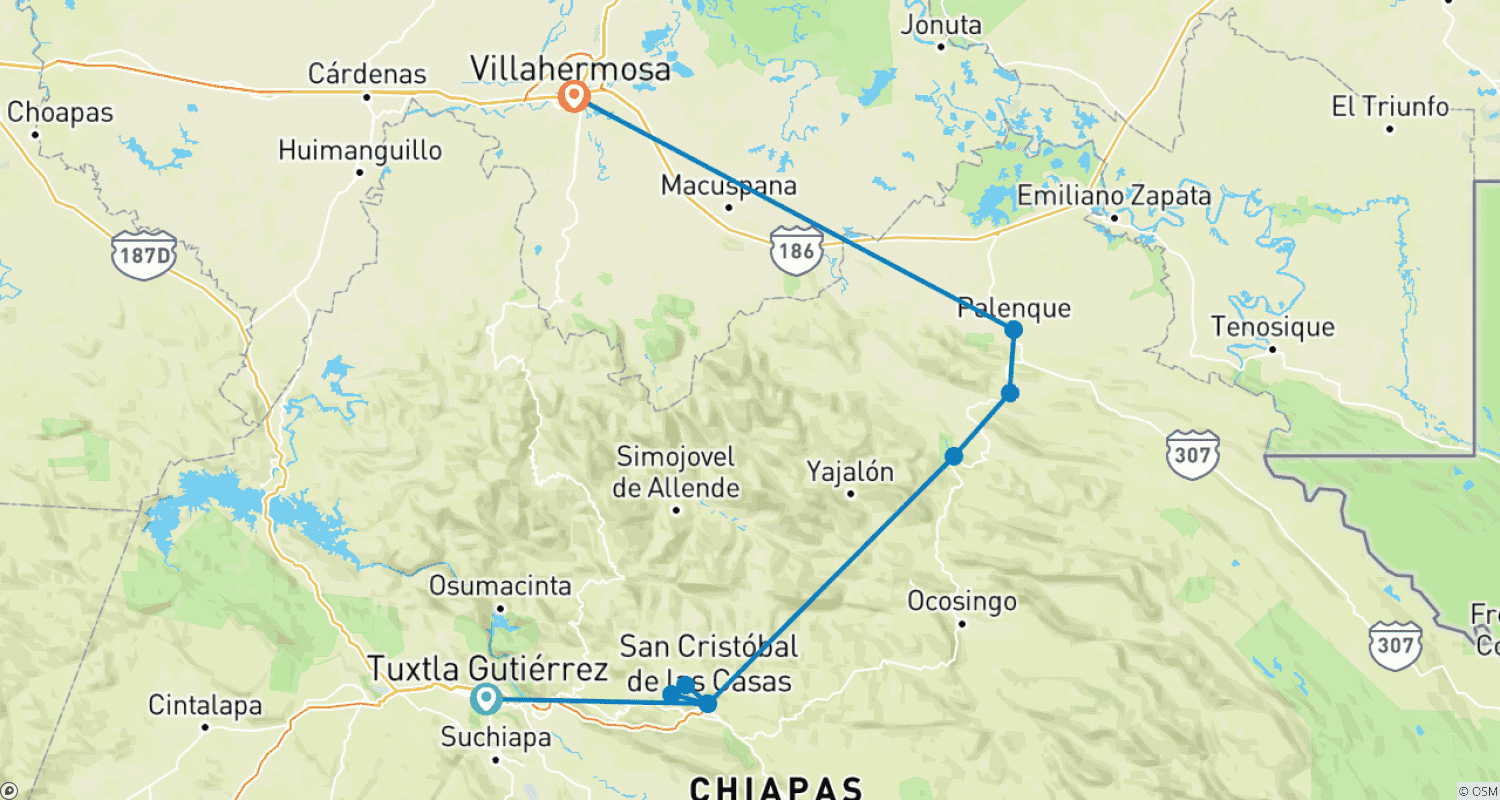 Mapa trasy: Magic Chiapas