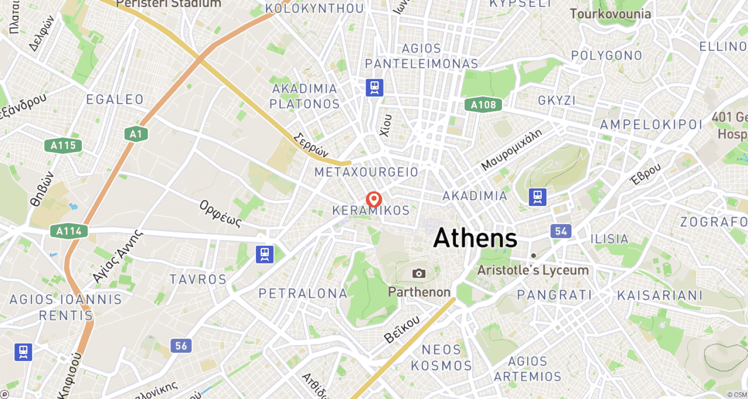 Mapa do percurso de Athenian Riviera, 8-Day Cosmopolitan Holidays