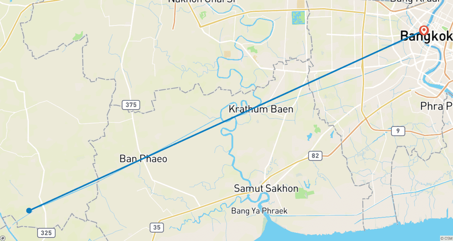 Mapa do percurso de Bangkok Basics, City Break, Private Tour