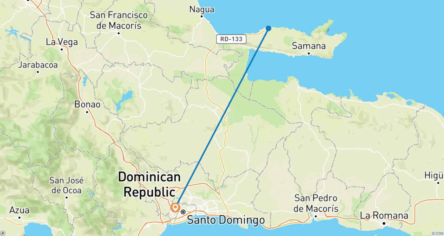 Mapa trasy: Dominikana: Szlak Merengue - 6 dni