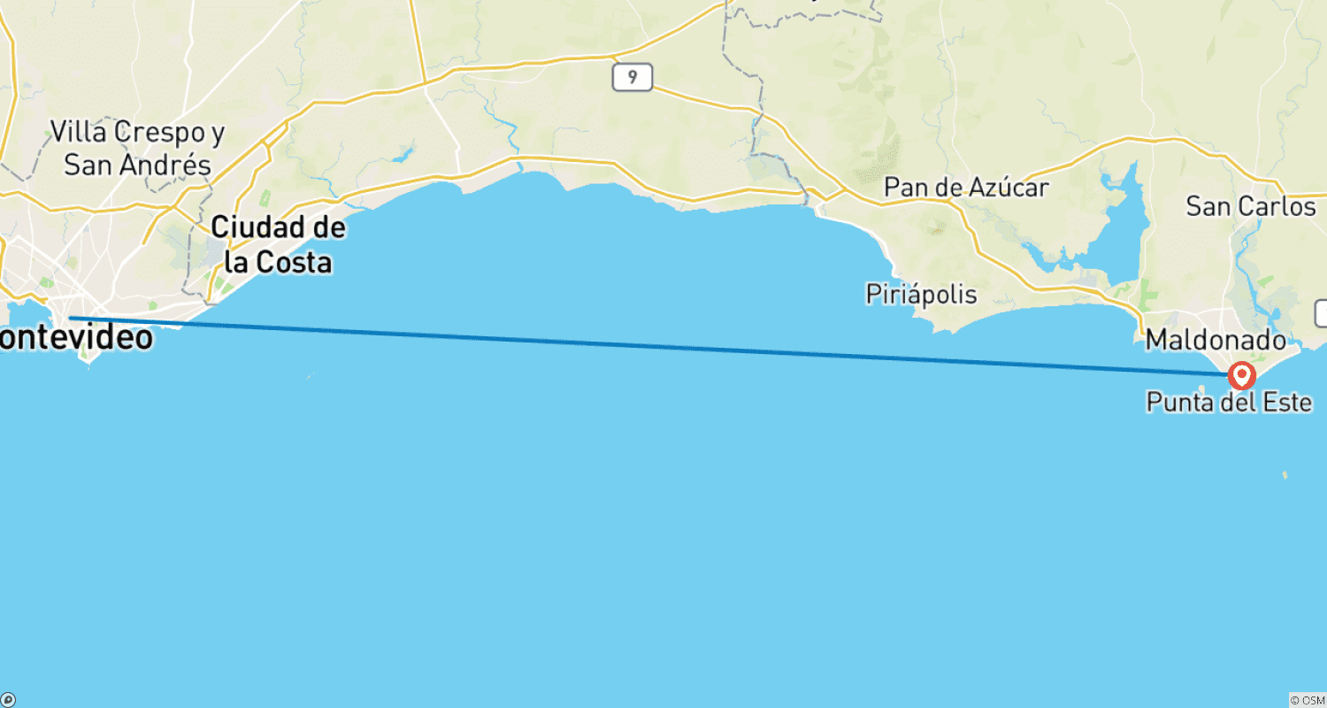 خريطة مسار Uruguay: Punta del Este Express - 3 days
