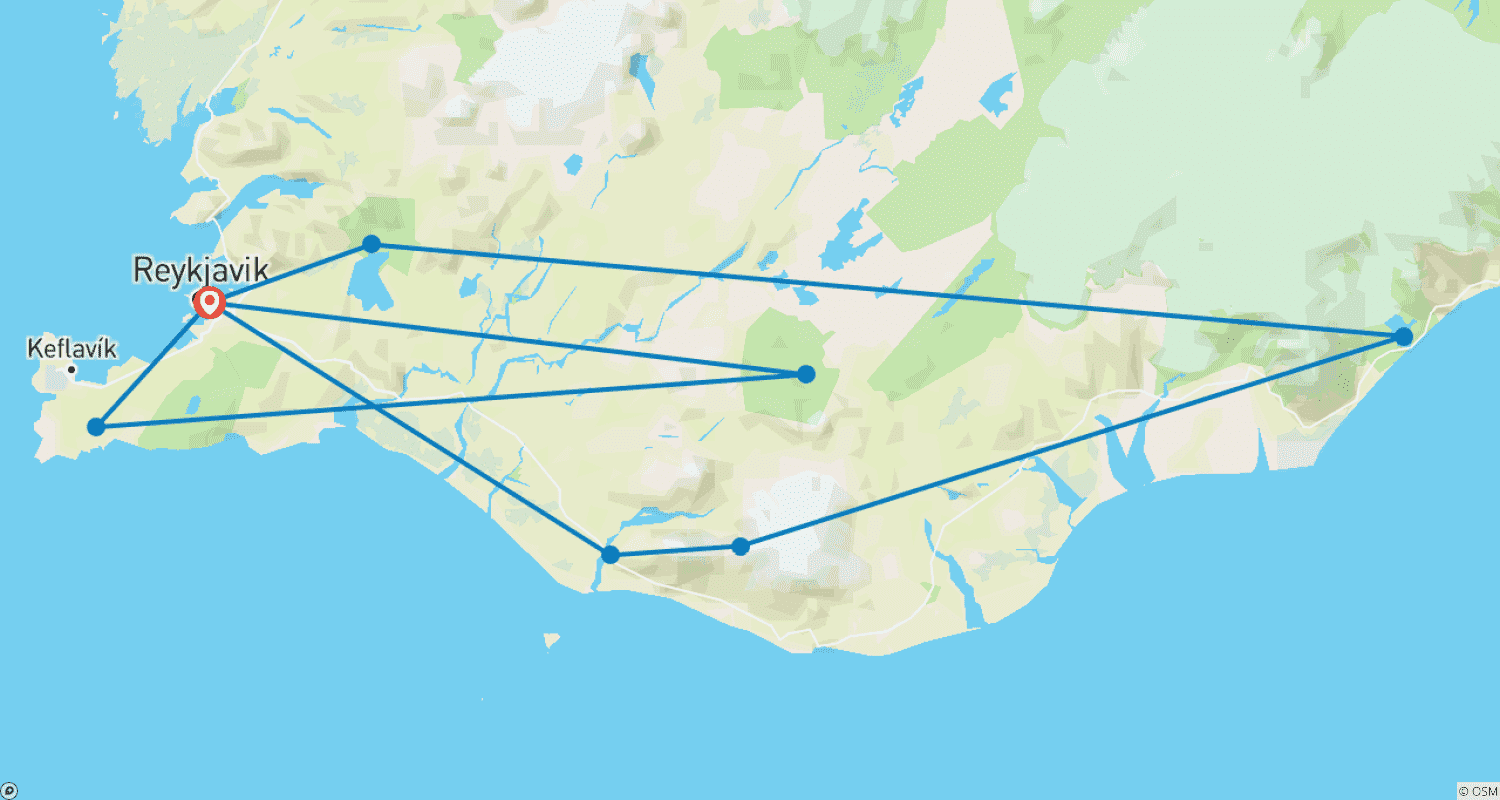 Mapa trasy: ICELAND – Multi-sport Summer Adventure