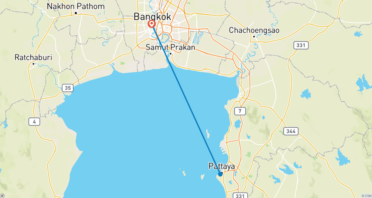 Mapa trasy: Pattaya Beach Package