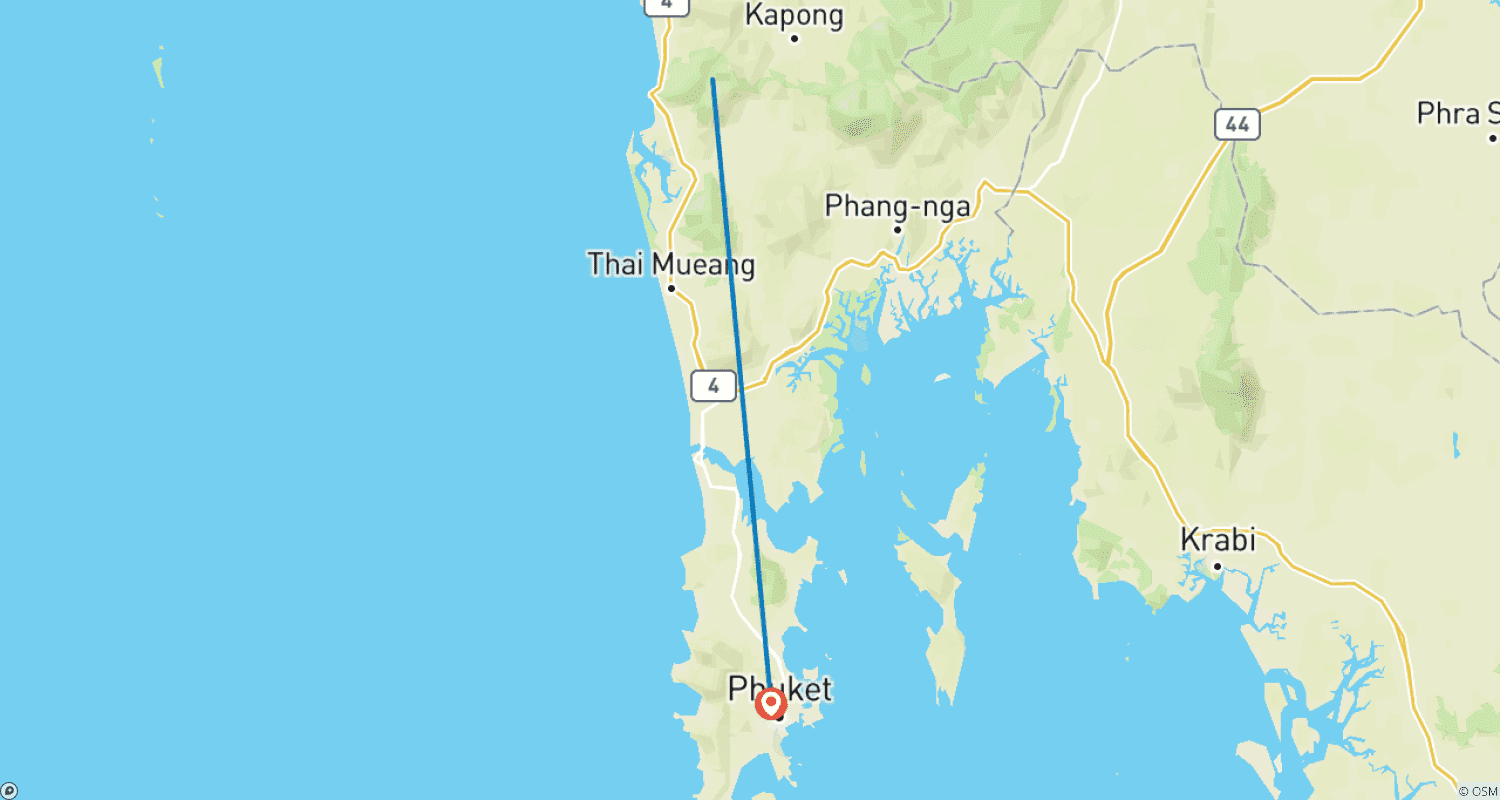 Mapa trasy: Pakiet plażowy Khao Lak