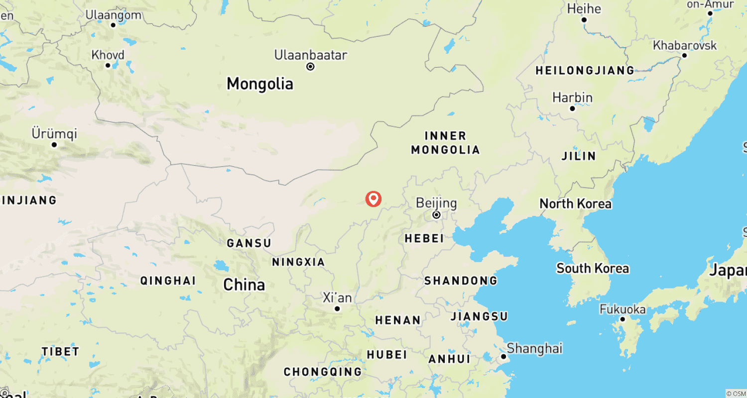 خريطة مسار 6-Day Inner Mongolia Tour: Grassland, Desert, Ordos, Baotou, Hohhot