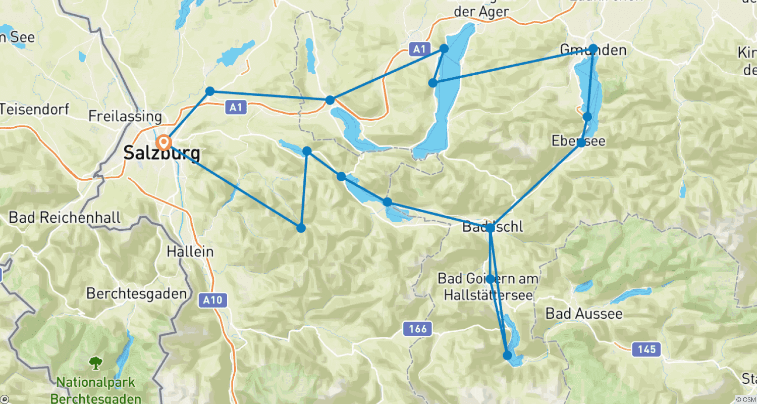 Mapa trasy: The Lakes Tour with Charm