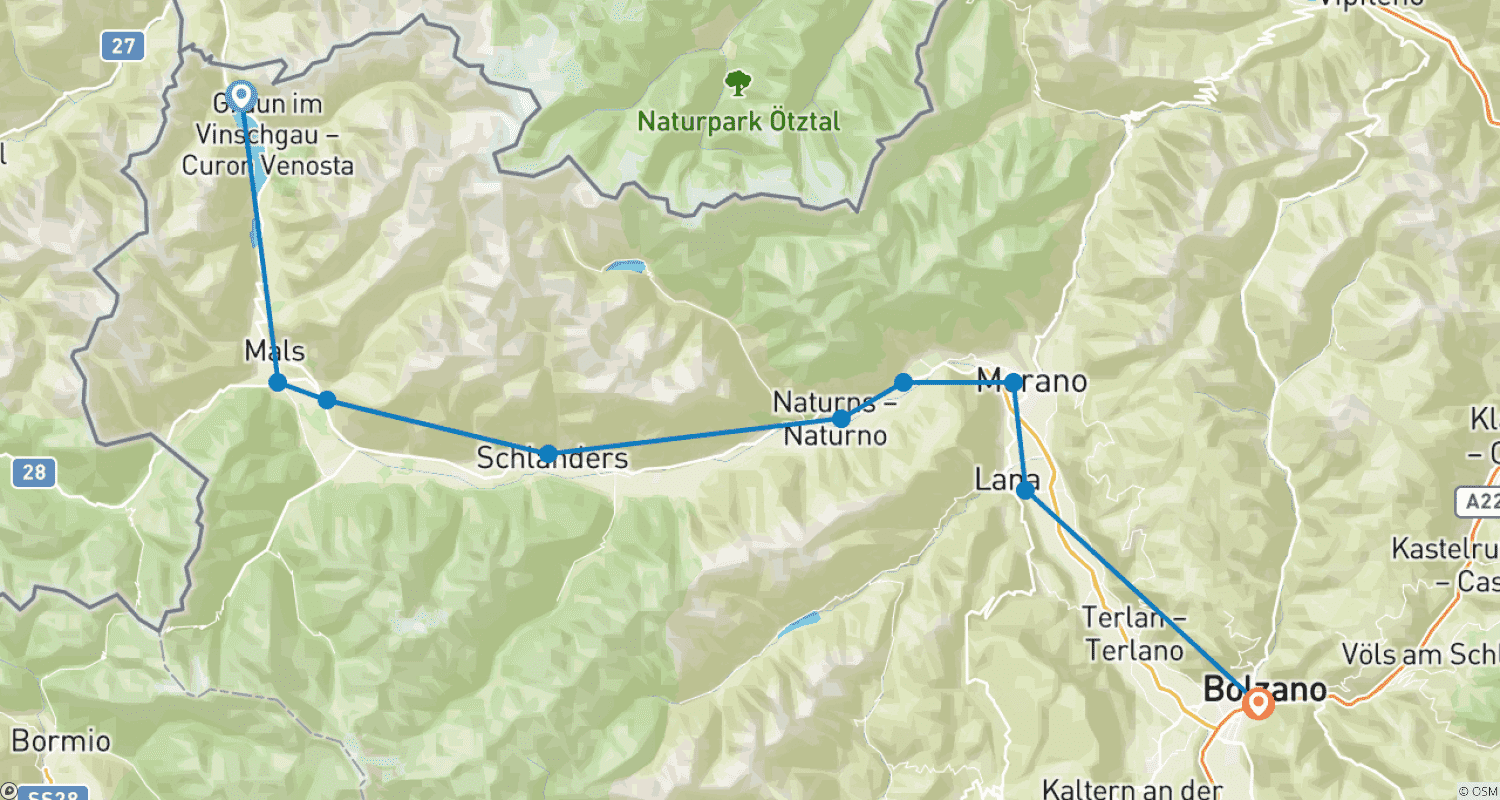 Mapa trasy: Rodzinna ścieżka rowerowa wzdłuż Adygi