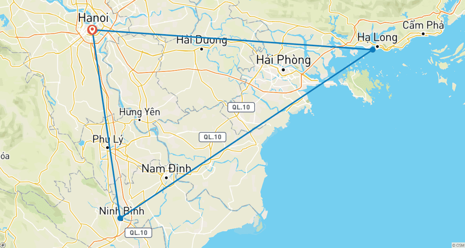 خريطة مسار Explore Hanoi 7 Days 6 Nights by Private Tour