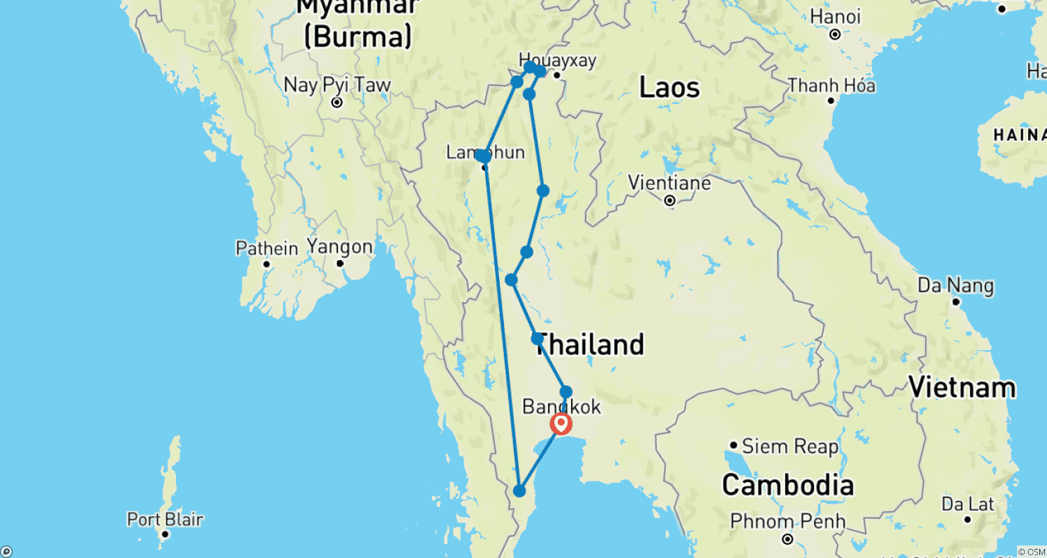 خريطة مسار Thailand Highlights