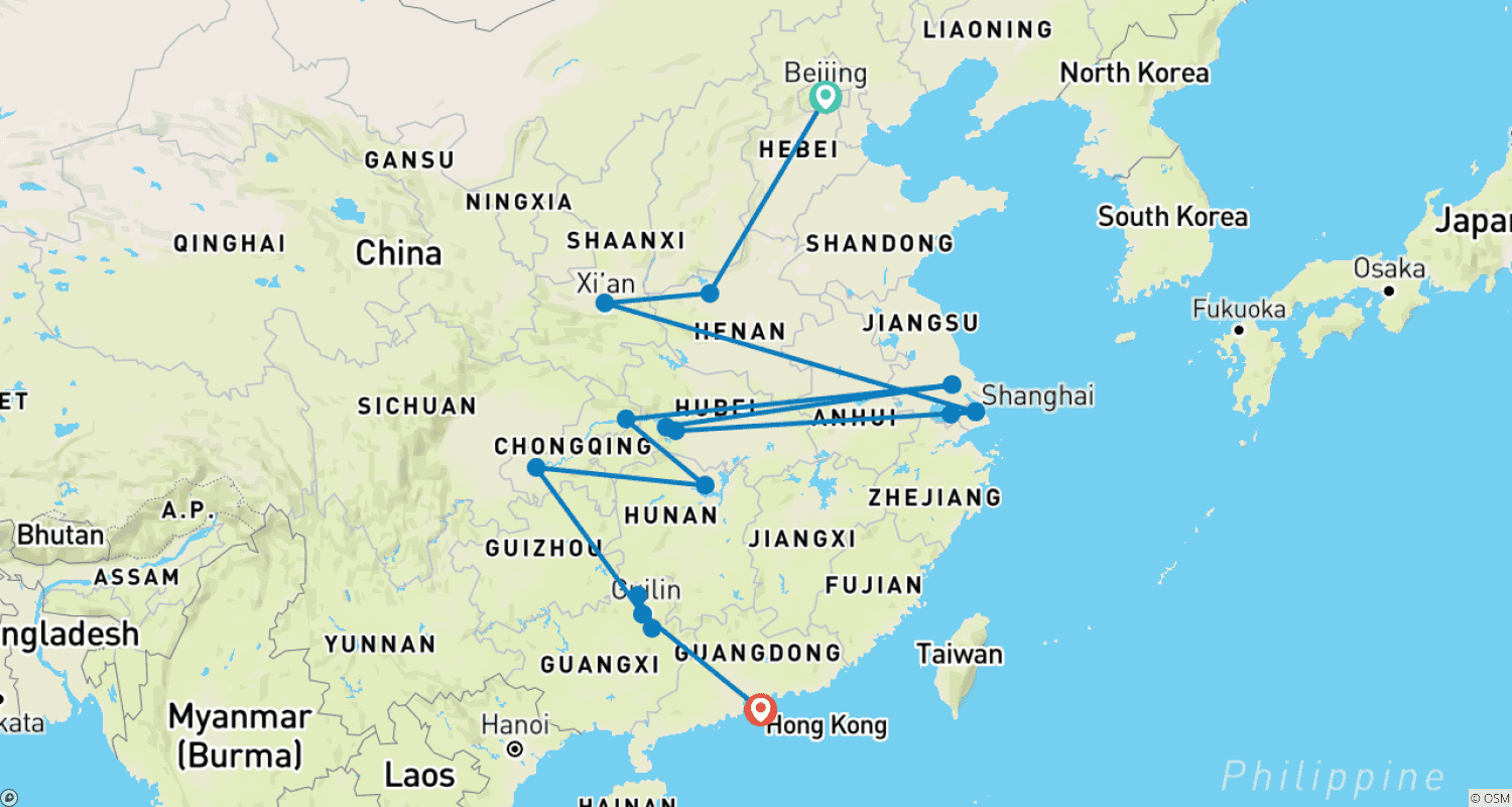 China In-Depthのルートマップ