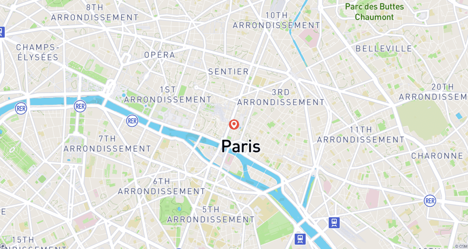 Mapa do percurso de Escapada Urbana em Paris