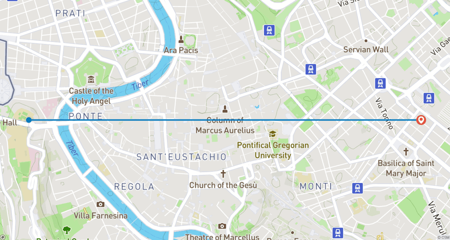 ローマの真髄のルートマップ