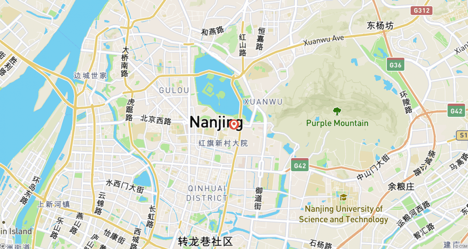 南京文化体験プライベートツアーのルートマップ