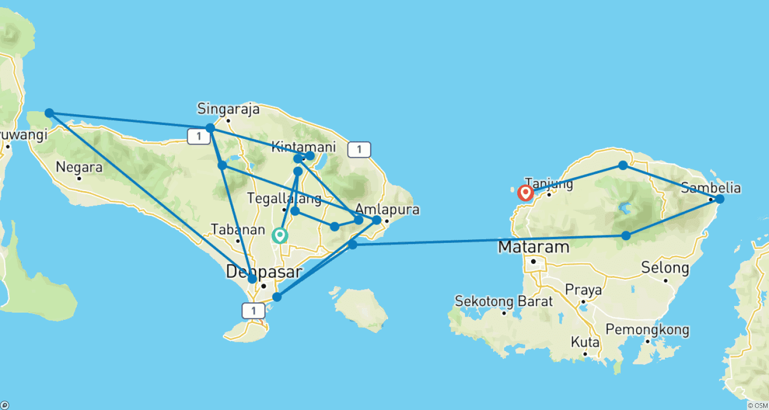 Mapa do percurso de A Aventura "Em Contato Com a Felicidade"